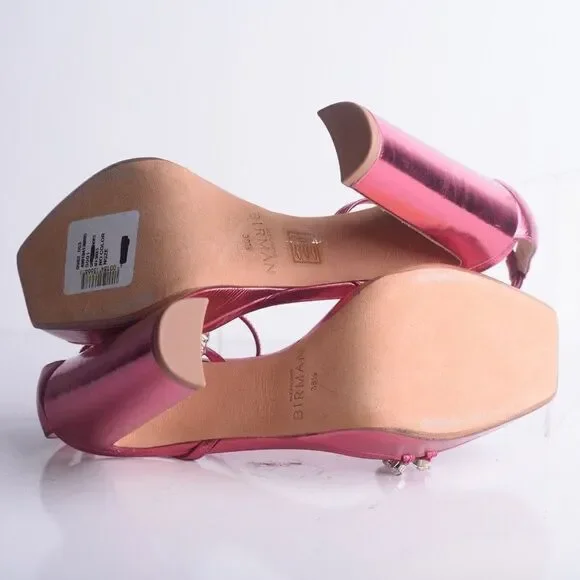 Alexandre Birman Womens Lenny Pink Crystal Platform Pumps Heels Sandal US 7.5